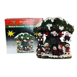 Holiday‎ Collection Musical Snowman Tree With Lights Christmas Decoration